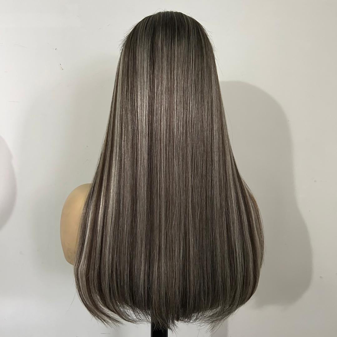 20" Long Human Hair Wig 130% Density Straight