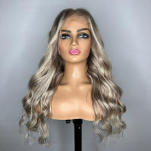Load image into Gallery viewer, 24&quot; Long Human Hair Wig 130% Density Loose Wave
