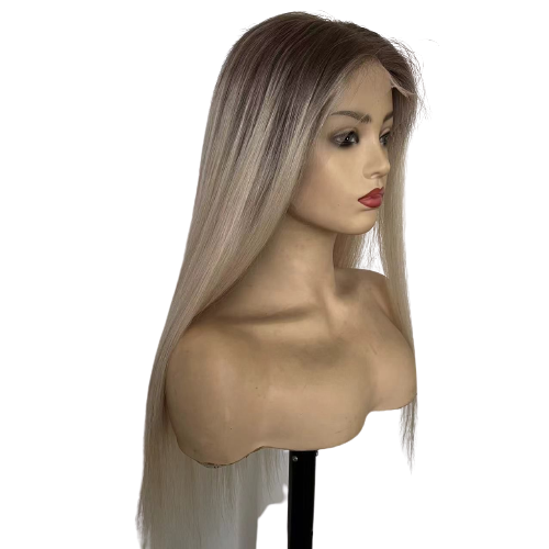 24"  T7/P18/60 Blonde Wig Double. Drawn Remy Hair 150% Density