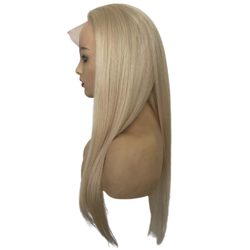 24" Blonde Wig Double. Drawn Remy Hair 150% Density