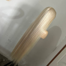 Load image into Gallery viewer, 40&quot; Very Long Lightest Platinum Blonde Bob Human Hair Wig 150% Density
