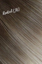 Load image into Gallery viewer, Rooted Blonde Cuticle Aligned Remy Clip In Hair Extensions Color T8/60
