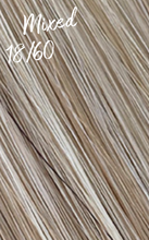 Load image into Gallery viewer, Highlighted Blonde Cuticle Aligned Remy Clip In Hair Extensions Color P18/60
