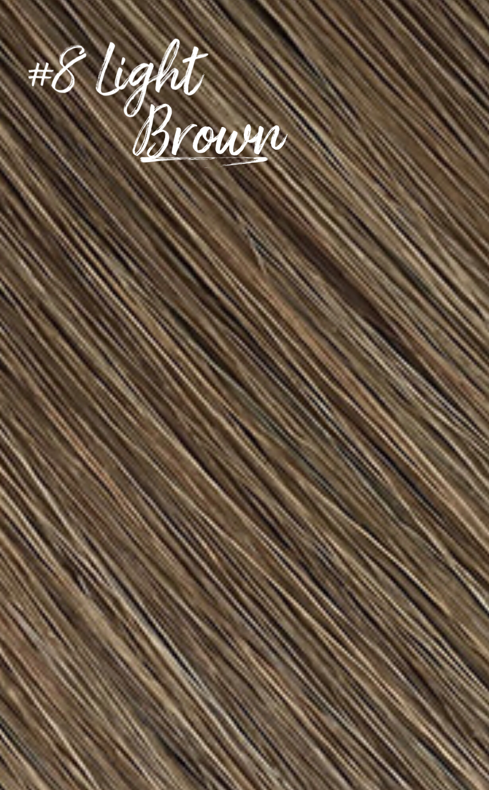 Light Brown Cuticle Aligned Remy Clip In Hair Extensions Color #8