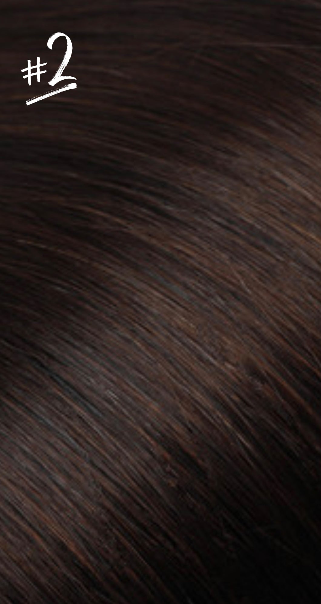 Dark Brown Flat Hybrid Weft Hair Extensions Color #2