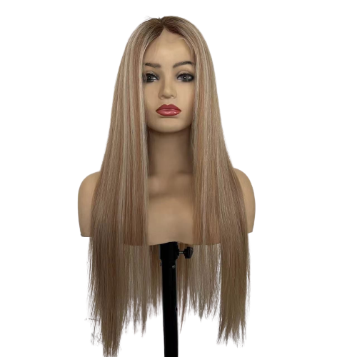 22" Long Human Hair Wig T3/P8/60 150% Density Double Drawn Remy Hair