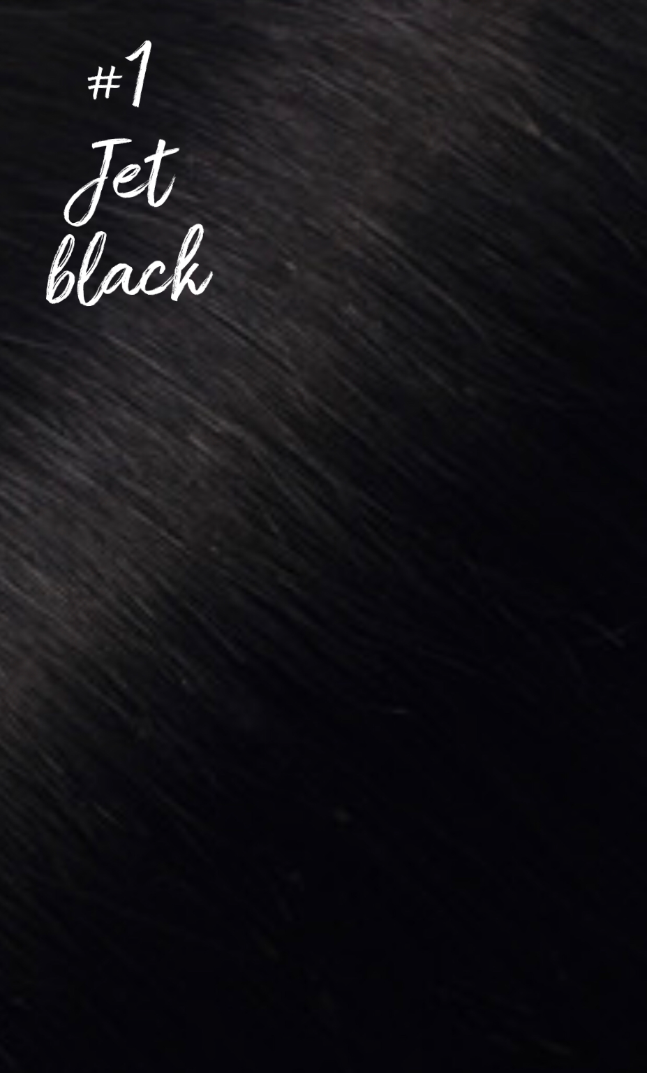 Jet Black #1  Hand Tied Weft Hair Extensions