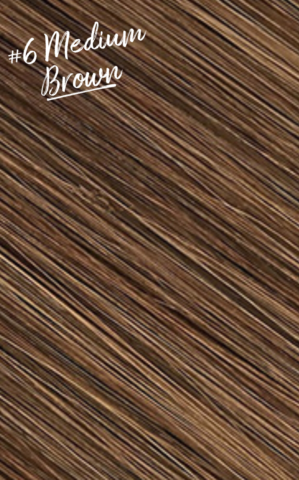 Medium Brown Cuticle Aligned Remy Clip In Hair Extensions Color #6