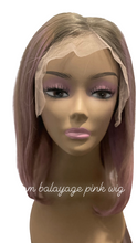 Load image into Gallery viewer, Custom Pink Balayage 10&quot; Bob Wig
