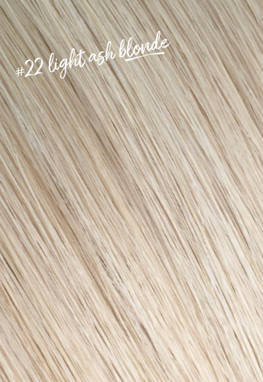 Light Ash Blonde Flat Hybrid Weft Hair Extensions Color #22