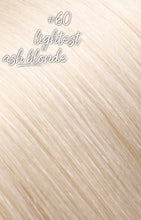 Load image into Gallery viewer, Platinum Blonde #60 Hand Tied Weft Hair Extensions
