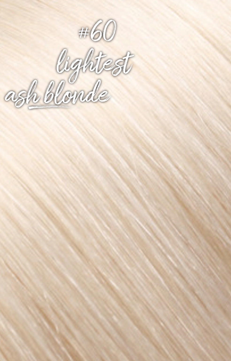 Platinum Blonde #60 Hand Tied Weft Hair Extensions