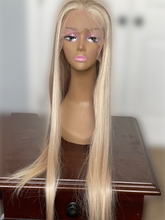 Load image into Gallery viewer, 30&quot; Blonde Front Lace Wig 150% Density Light Platinum Blonde
