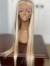 Load image into Gallery viewer, 30&quot; Blonde Front Lace Wig 200% Density Light Platinum Blonde
